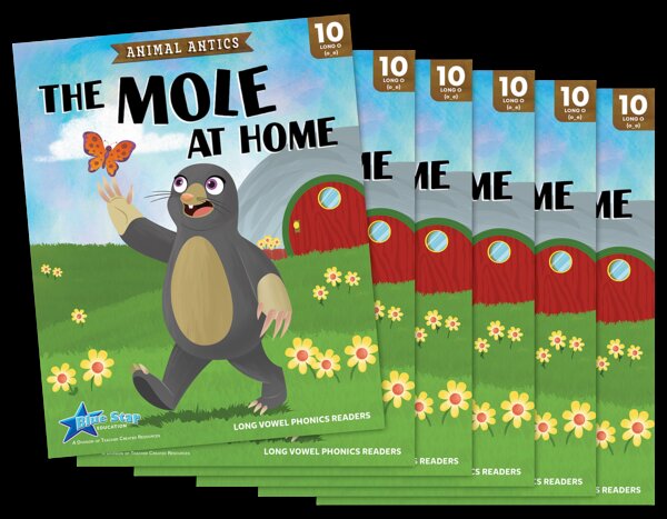 TCR53486 Animal Antics: The Mole at Home - Long o Vowel Reader - 6 Pack Image