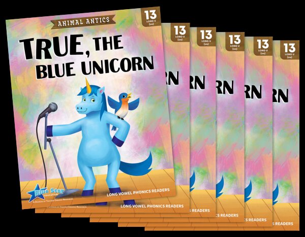 TCR53489 Animal Antics: True, the Blue Unicorn - Long u Vowel Reader - 6 Pack Image