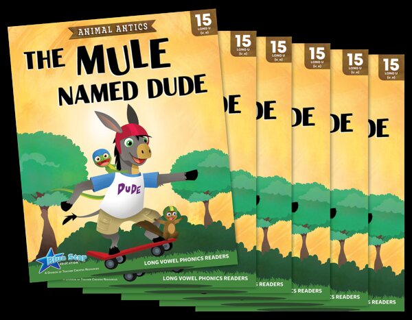 TCR53491 Animal Antics: The Mule Named Dude - Long u Vowel Reader - 6 Pack Image