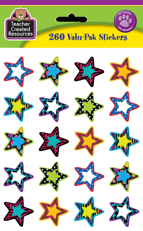 TCR5365 Fancy Stars Stickers Valu-Pak Image