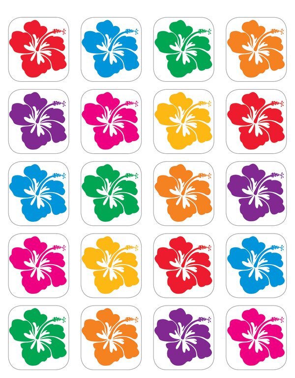 TCR5368 Hibiscus Stickers Image