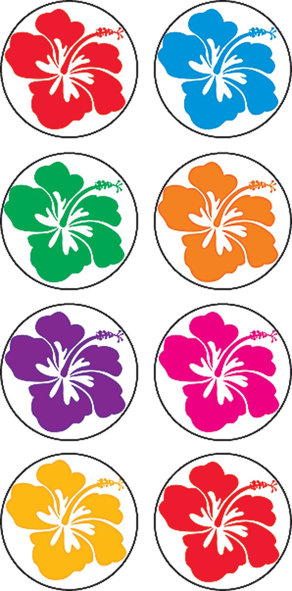 TCR5369 Hibiscus Mini Stickers Image