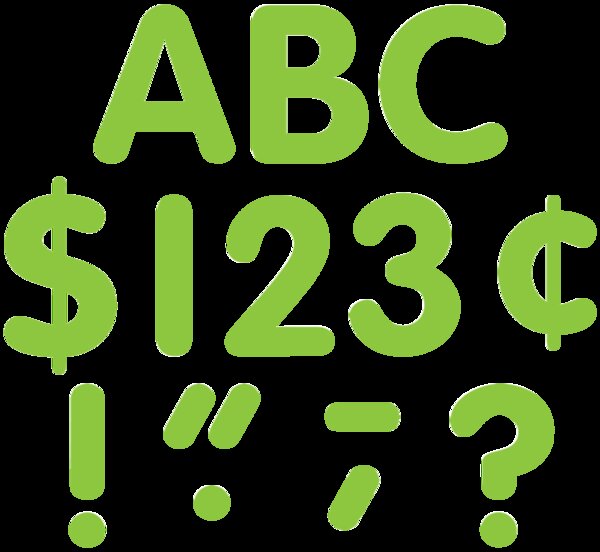 TCR5383 Lime Classic 4" Letters Uppercase Pack Image