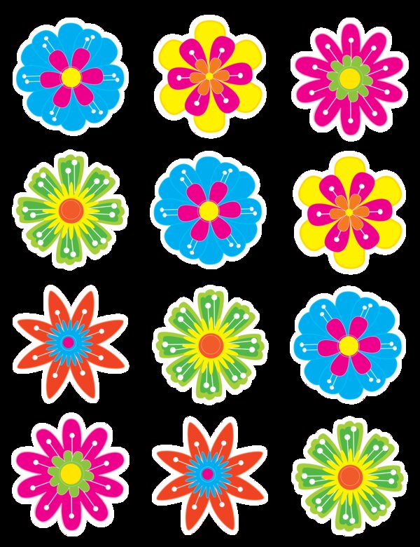 TCR5395 Fun Flowers Mini Accents Image