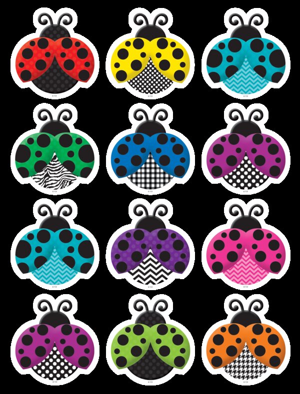 TCR5410 Colorful Ladybugs Mini Accents Image