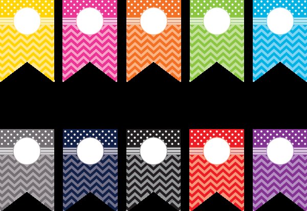 TCR5418 Chevrons and Dots Pennants Accents Image