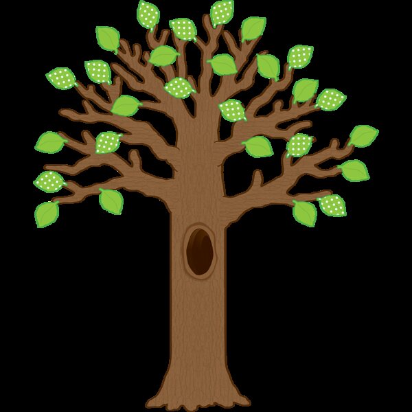 TCR5435 Big Tree with Polka Dot Leaves Bulletin Board Display Set Image