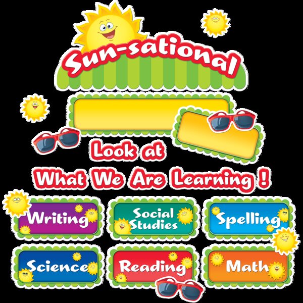 TCR5438 Happy Suns Sunsational Work Bulletin Board Display Set Image