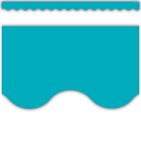 TCR5450 Teal Scalloped Border Trim Image