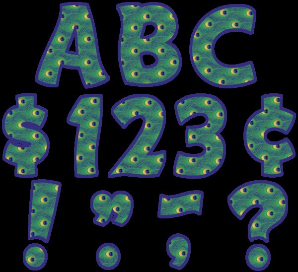 TCR5452 Peacock Funtastic 4" Letters Combo Pack Image