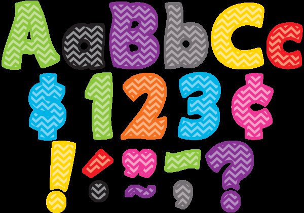 TCR5454 Chevron Funtastic 4" Letters Combo Pack Image