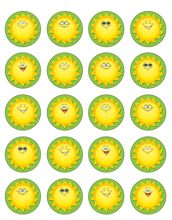 TCR5464 Happy Suns Stickers Image