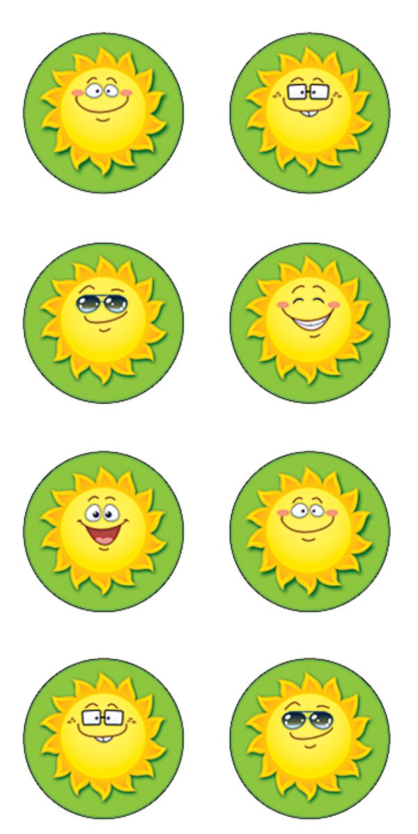 TCR5473 Happy Suns Mini Stickers Image