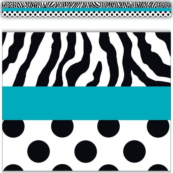 TCR5504 Zebra and Dots Straight Border Trim Image