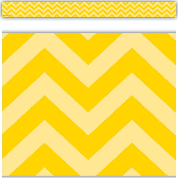 TCR5521 Yellow Chevron Straight Border Trim Image