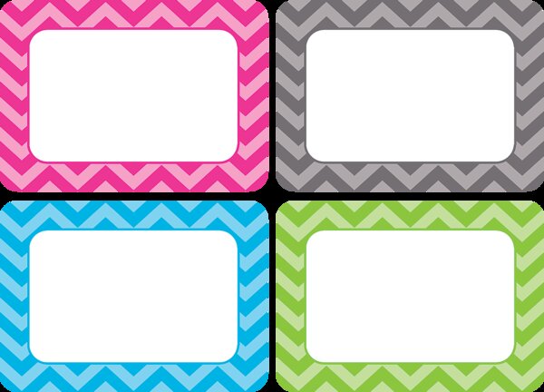 TCR5526 Chevron Name Tags/Labels - Multi-Pack Image