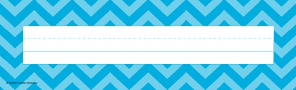 TCR5527 Aqua Chevron Flat Name Plates Image