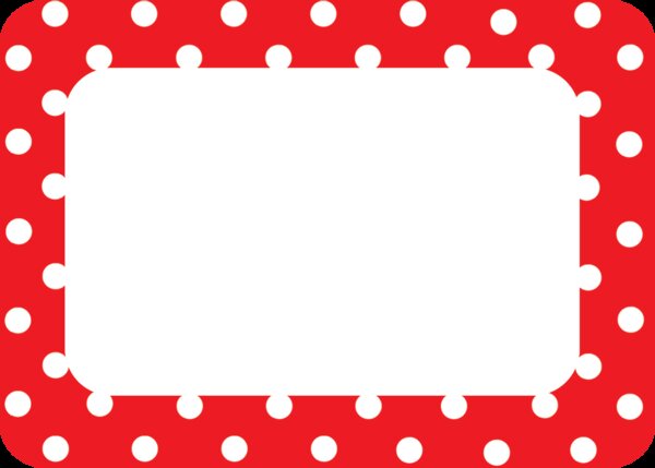 TCR5539 Red Polka Dots 2 Name Tags/Labels Image