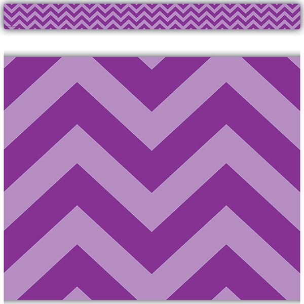 TCR5540 Purple Chevron Straight Border Trim Image