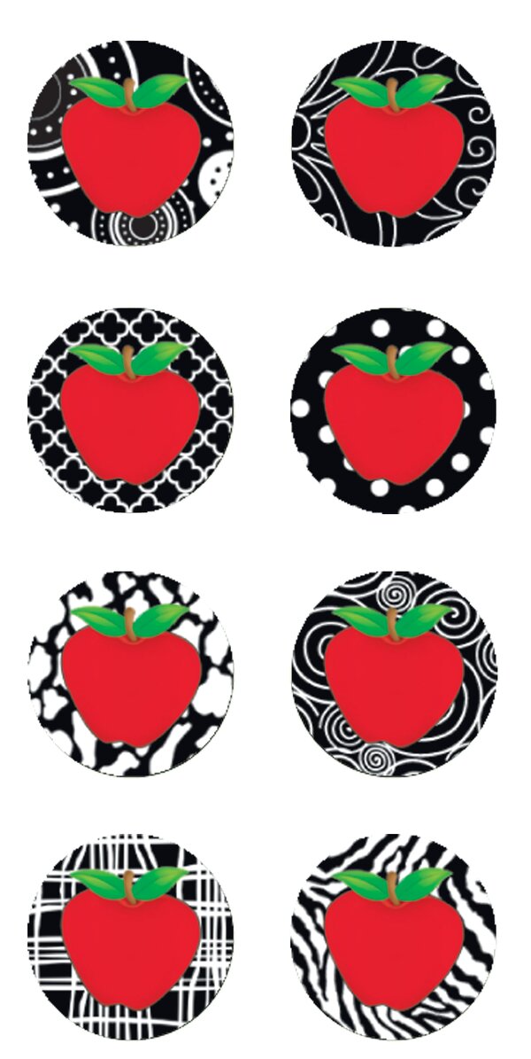 TCR5547 Fancy Apples Mini Stickers Image