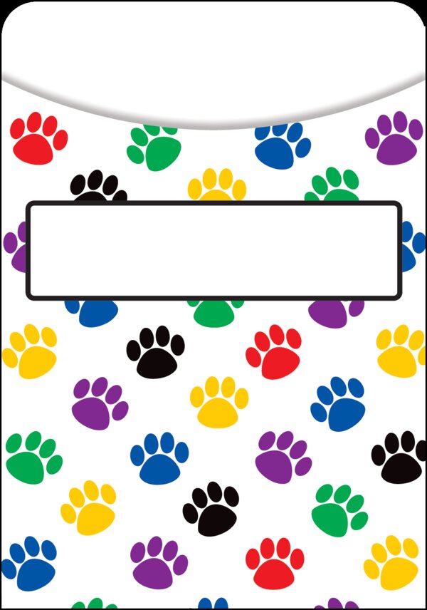 TCR5550 Paw Prints Library Pockets Image