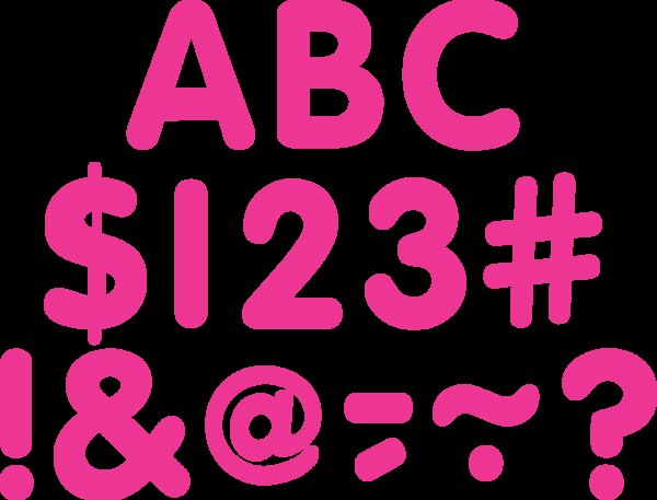 TCR5561 Hot Pink Classic 2" Letters Uppercase Pack Image