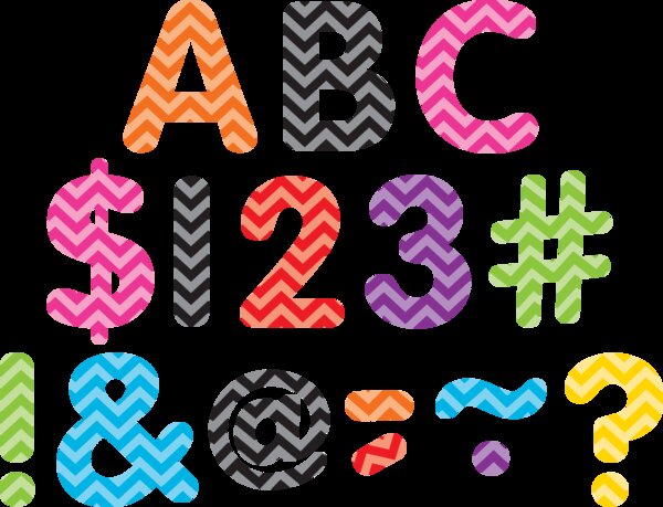 TCR5566 Chevron Classic 2" Letters Uppercase Pack Image