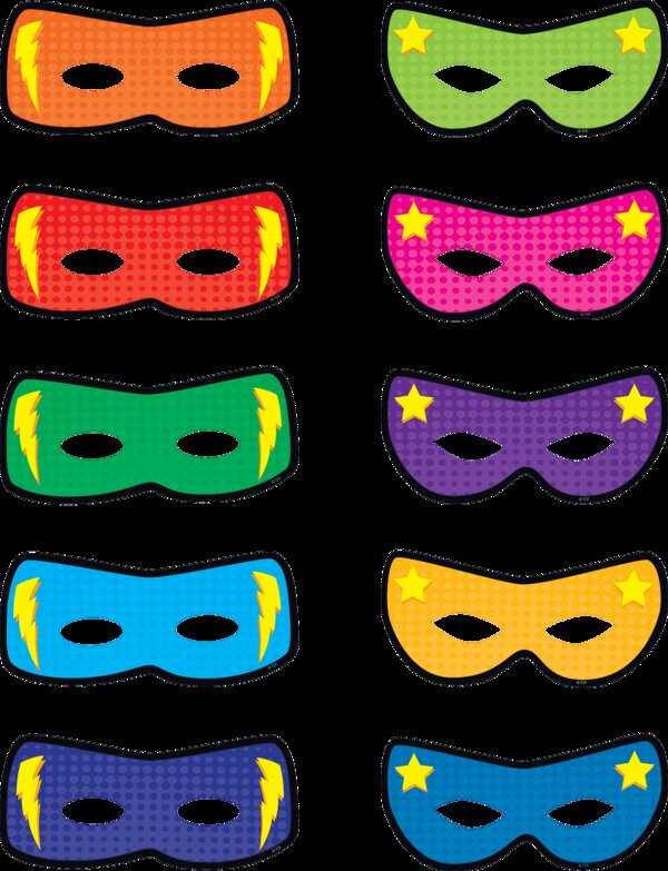 TCR5591 Superhero Masks Accents Image