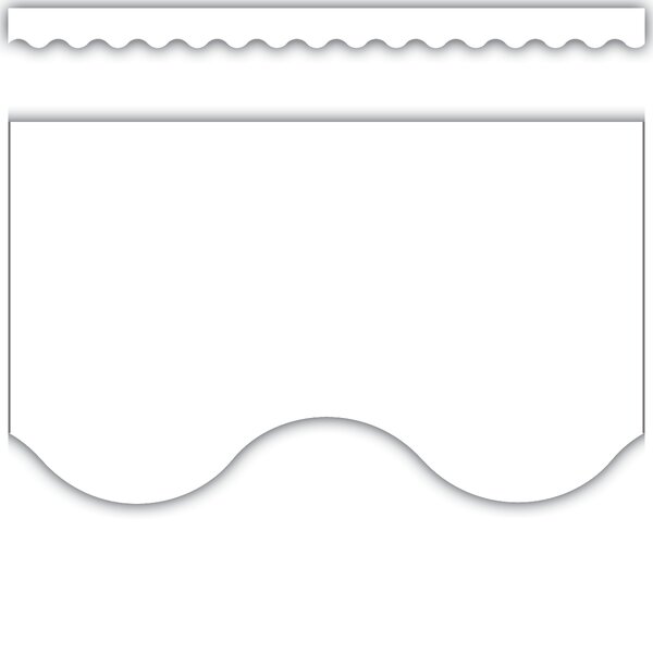 TCR5595 White Scalloped Border Trim Image