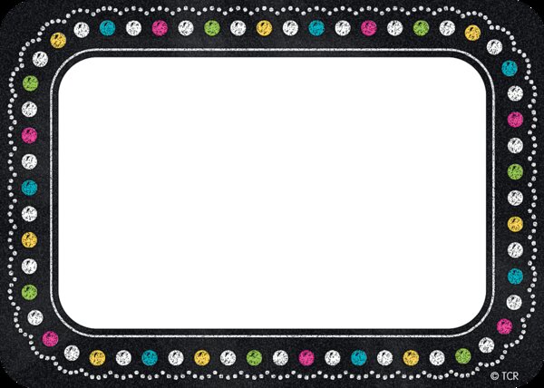 TCR5623 Chalkboard Brights Name Tags/Labels Image