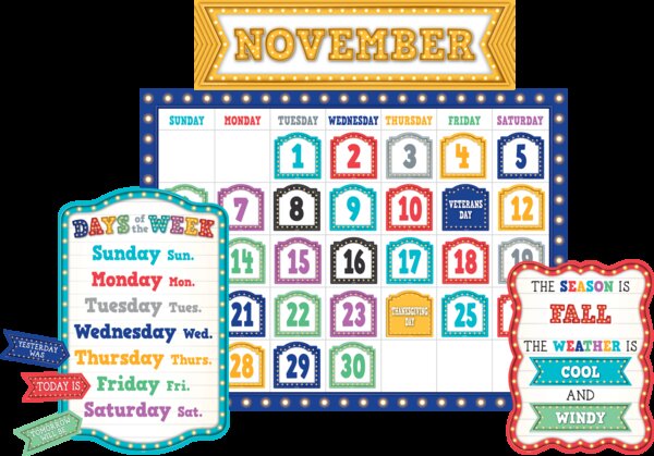 TCR5636 Marquee Calendar Bulletin Board Image