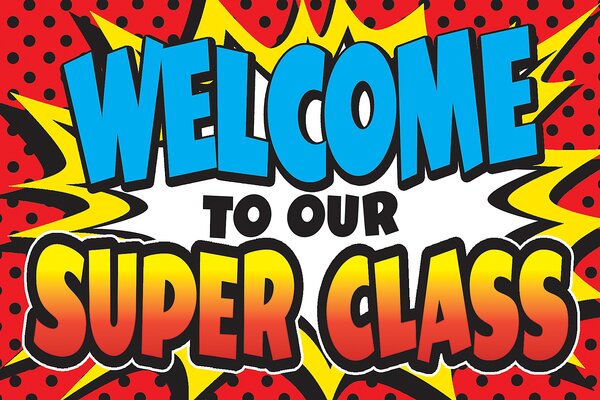 TCR5652 Superhero Welcome Postcards Image