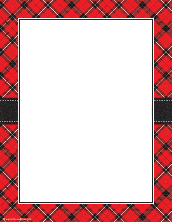 TCR5695 Red Plaid Computer Paper Image