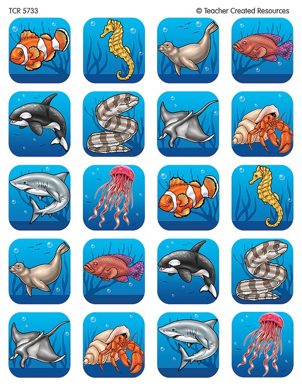 TCR5733 Ocean Life Stickers Image