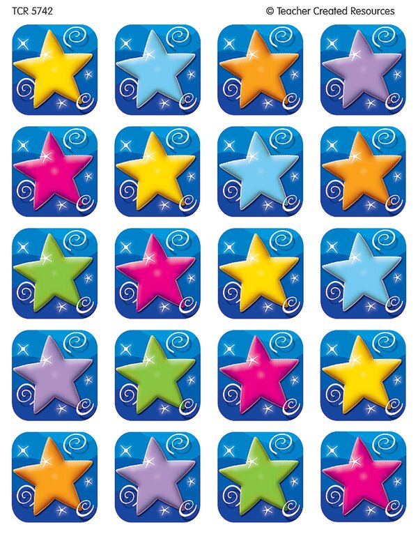 TCR5742 Colorful Stars Stickers Image