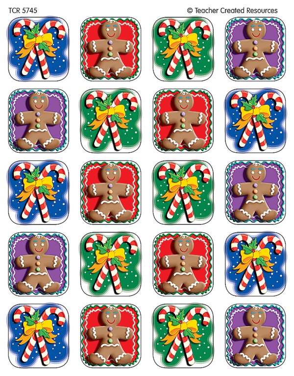 TCR5745 Candy Canes/Gingerbread Stickers Image