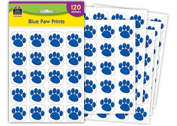 TCR5747 Blue Paw Prints Stickers Image