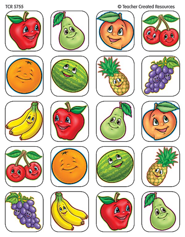 TCR5755 Fruits Stickers Image