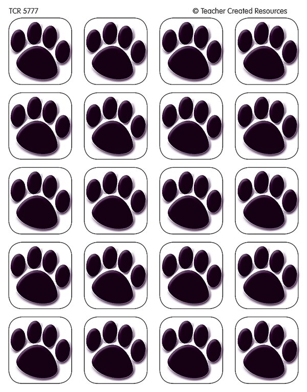 TCR5777 Black Paw Prints Stickers Image