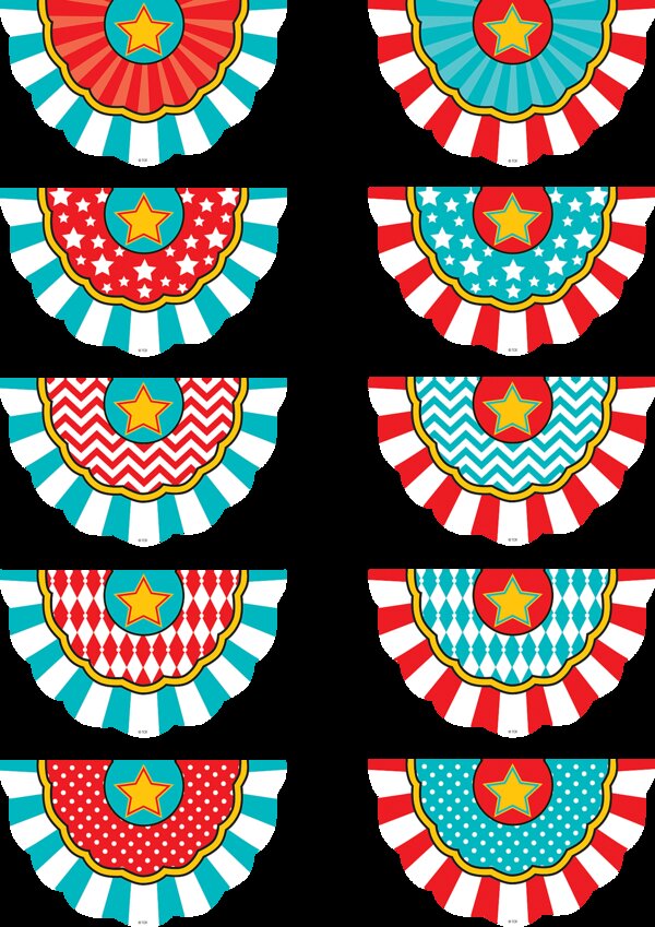 TCR5807 Carnival Bunting Accents Image