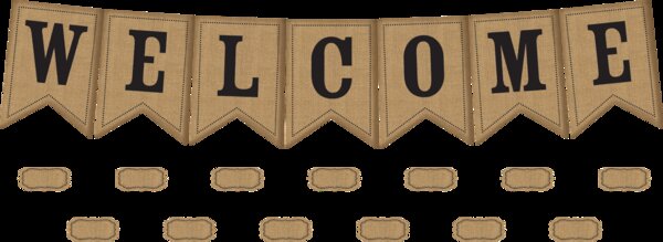 TCR5828 Burlap Pennants Welcome Bulletin Board Display Image