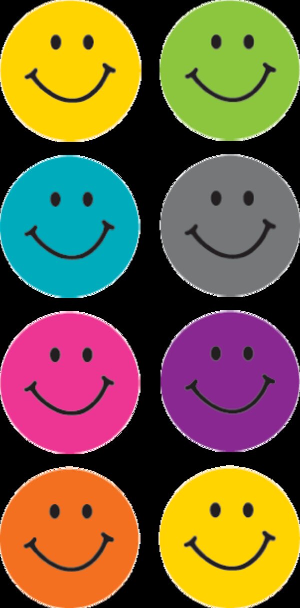 TCR5839 Bright Happy Faces Mini Stickers Image