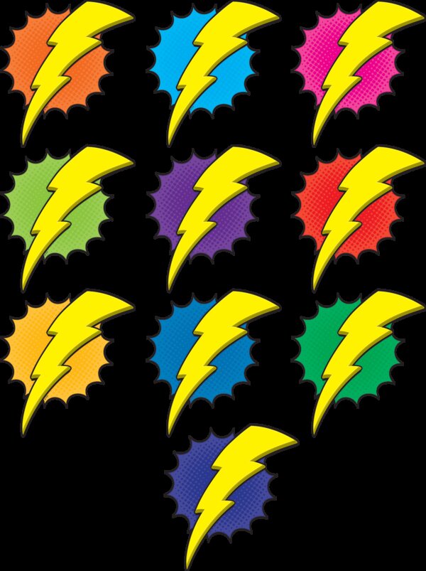 TCR5842 Superhero Lightning Bolts Accents Image