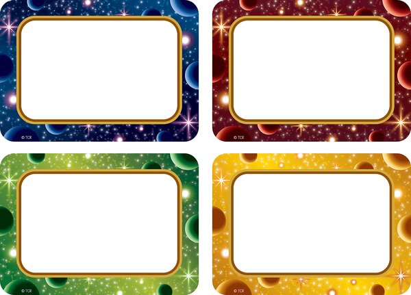 TCR5854 Stellar Space Name Tags/Labels Multi-Pack Image