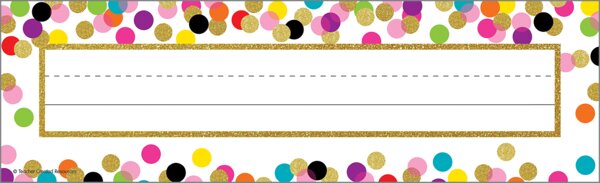 TCR5886 Confetti Flat Name Plates Image