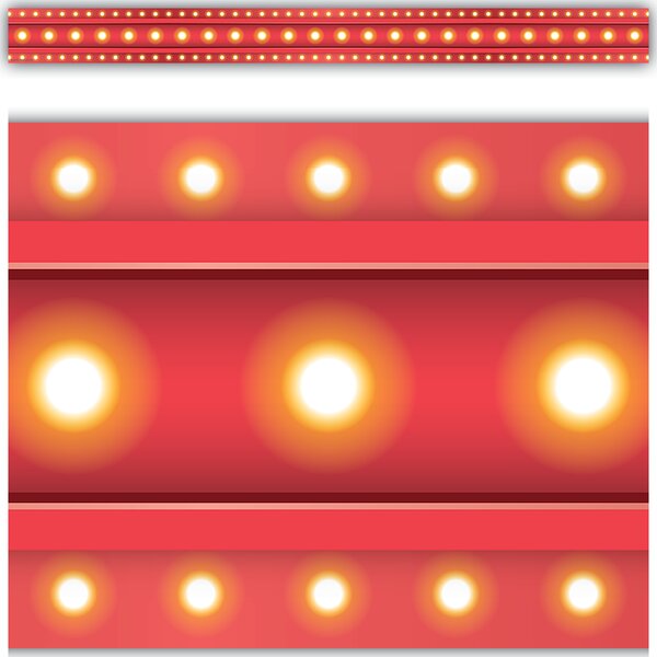 TCR5891 Red Marquee Straight Border Trim Image