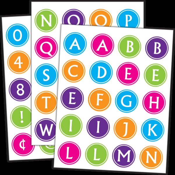 TCR5910 Brights Alphabet Stickers Image