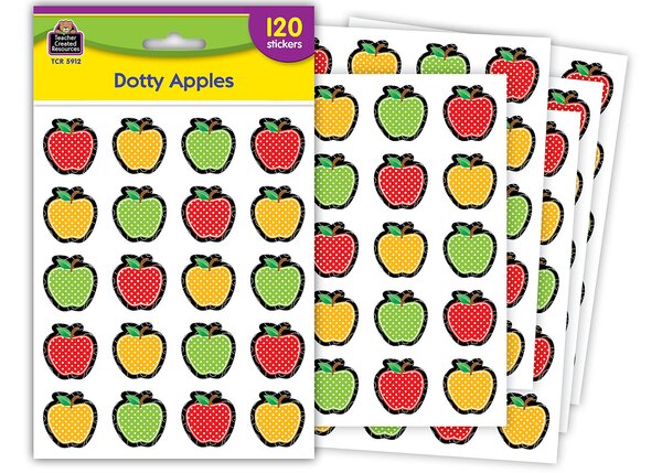 TCR5912 Dotty Apples Stickers Image