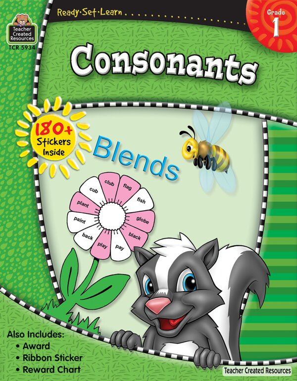 TCR5934 Ready-Set-Learn: Consonants Grade 1 Image