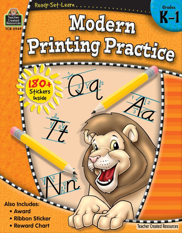 TCR5949 Ready-Set-Learn: Modern Printing Practice Grade K-1 Image
